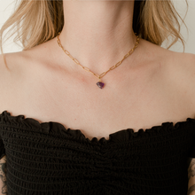 Load image into Gallery viewer, Leda Raw Amethyst Necklace