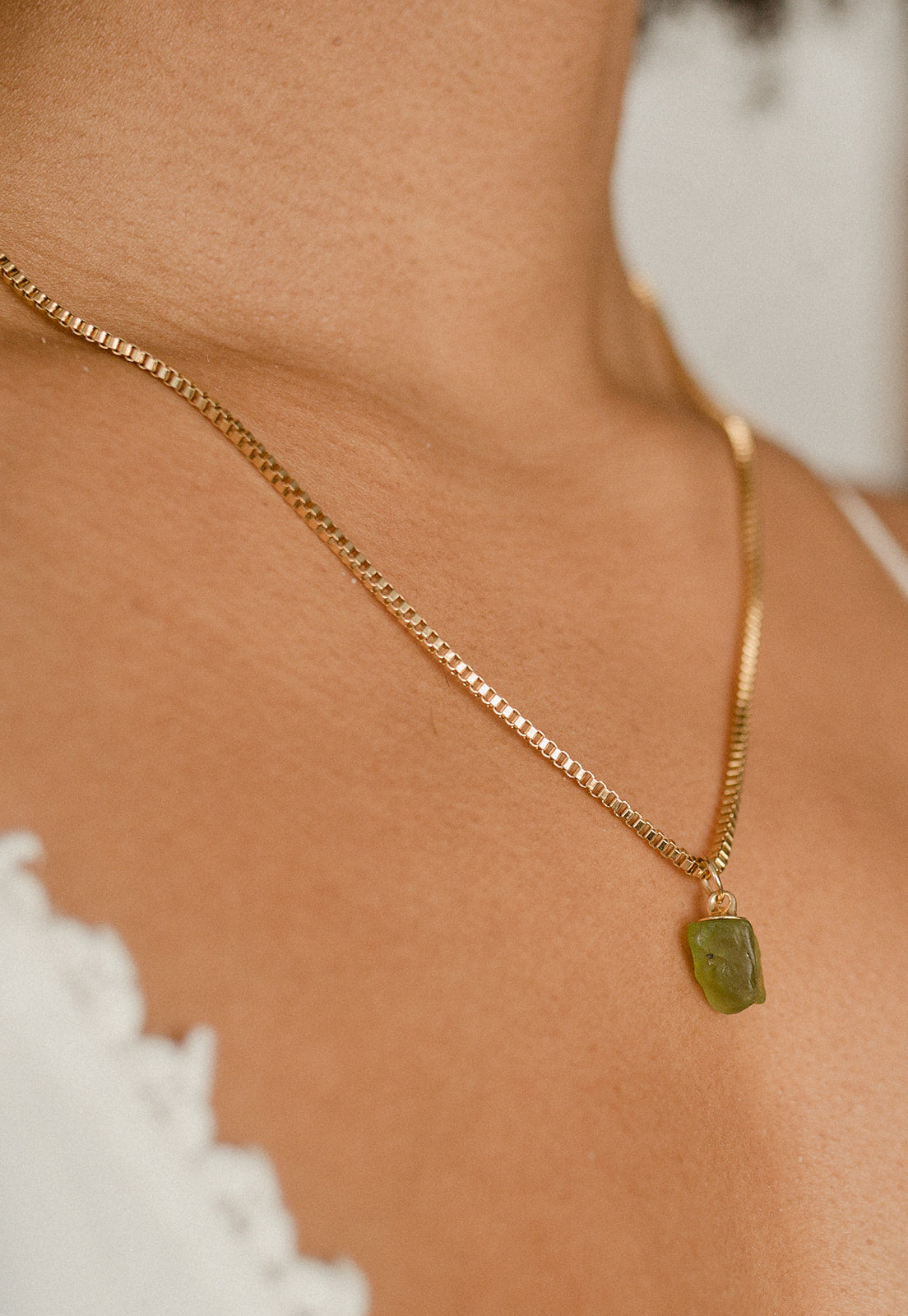 Raw Peridot Necklace | Intentional gemstone jewellery by Spirit People